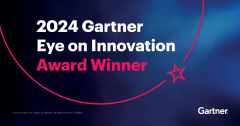 Graphic reads 2024 Gartner Eye on Innovation Award Winner