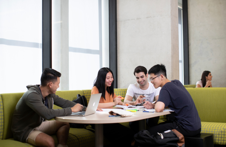 UNSW students studying