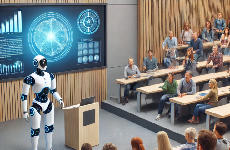 AI robot teaching class