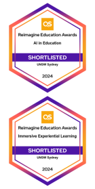 Badges from the Reimagine Education Awards: AI in Education and Immersive Experiential Learning